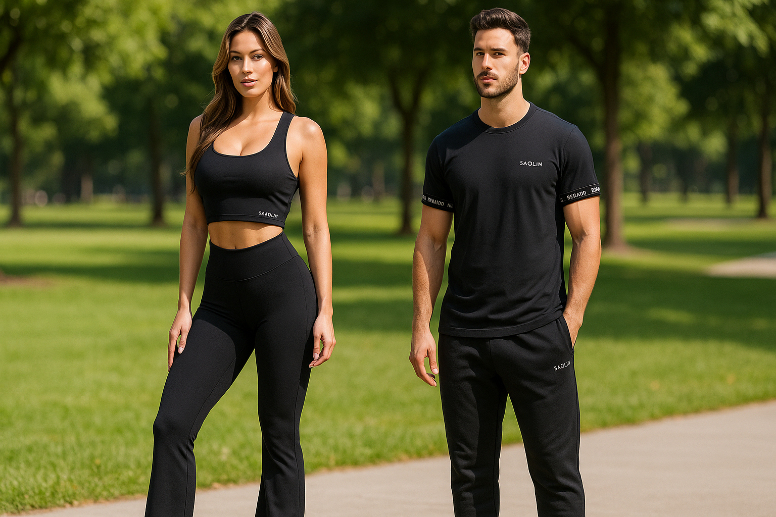 SAOLIM hero: silueta urbana minimal en negro y stone